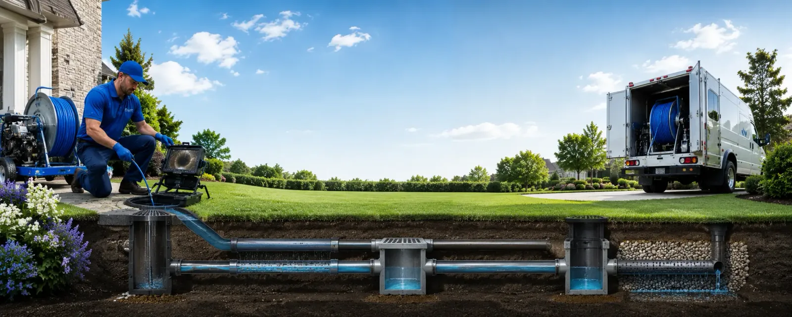 Outdoor drain cleaning information for West Davenport, NY